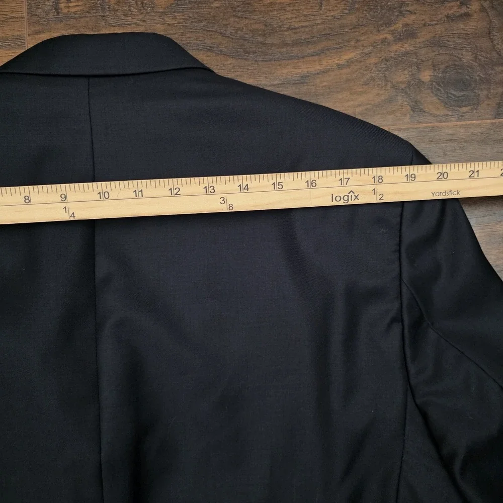 Ralph Lauren Mens 42R Navy Blue Gold 2-Button 100% Wool Blazer Jacket Sport Coat